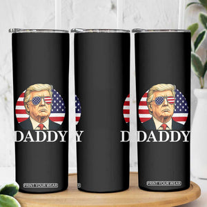 Patriotic Trump Daddy Skinny Tumbler American Flag Sunglasses TS02 Print Your Wear
