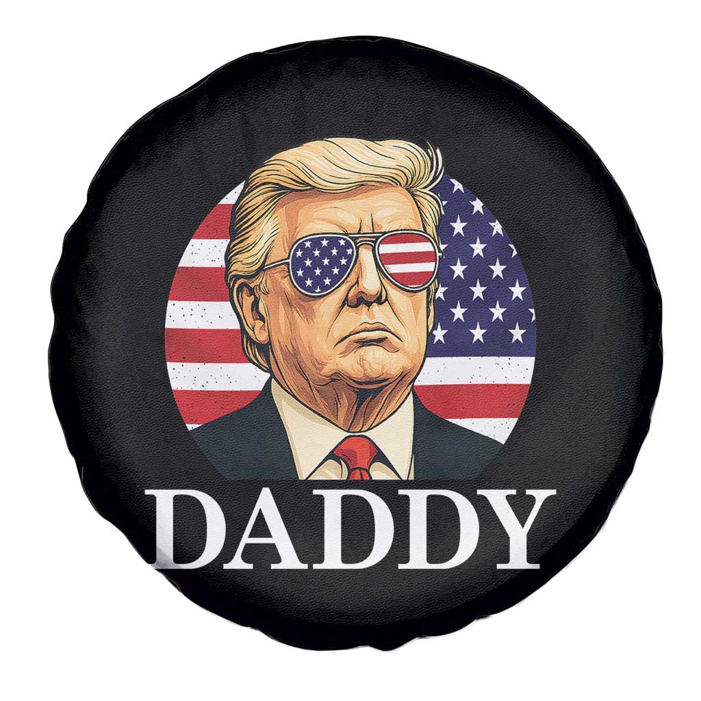 Patriotic Trump Daddy Spare Tire Cover American Flag Sunglasses TS02 Print Your Wear