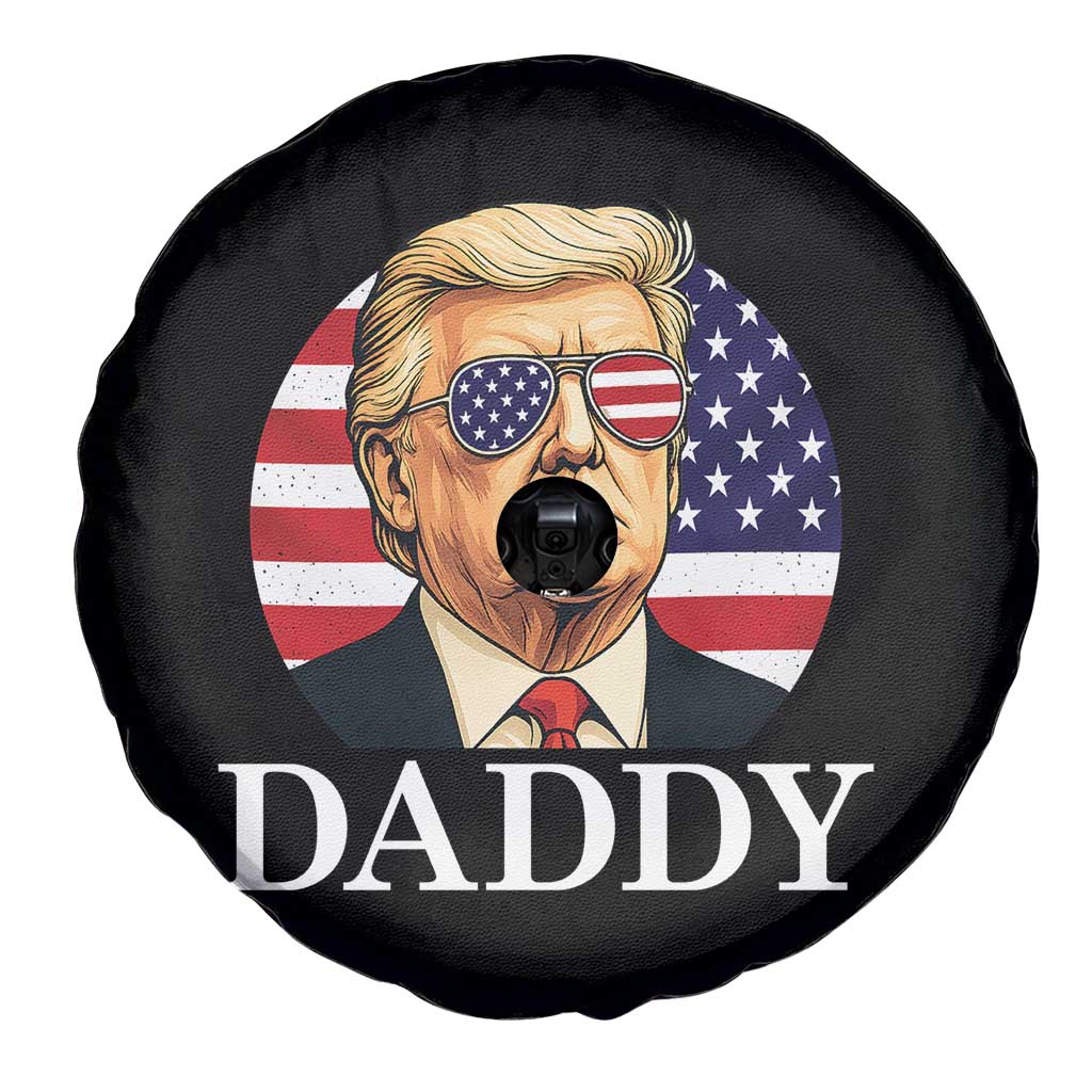 Patriotic Trump Daddy Spare Tire Cover American Flag Sunglasses TS02 Print Your Wear