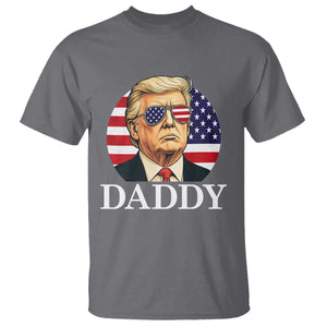 Patriotic Trump Daddy T Shirt American Flag Sunglasses TS02 Charcoal Print Your Wear