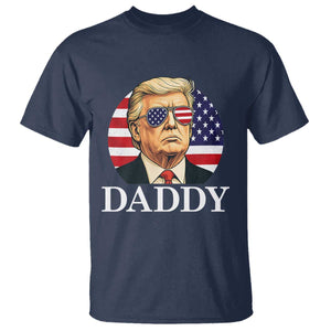 Patriotic Trump Daddy T Shirt American Flag Sunglasses TS02 Navy Print Your Wear