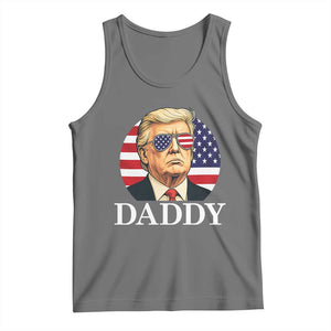 Patriotic Trump Daddy Tank Top American Flag Sunglasses TS02 Black Heather Print Your Wear