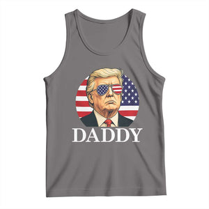 Patriotic Trump Daddy Tank Top American Flag Sunglasses TS02 Deep Heather Print Your Wear