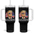 Patriotic Trump Daddy Tumbler With Handle American Flag Sunglasses TS02 One Size: 40 oz Black Print Your Wear