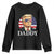 Patriotic Trump Daddy Youth Sweatshirt American Flag Sunglasses TS02 Black Print Your Wear