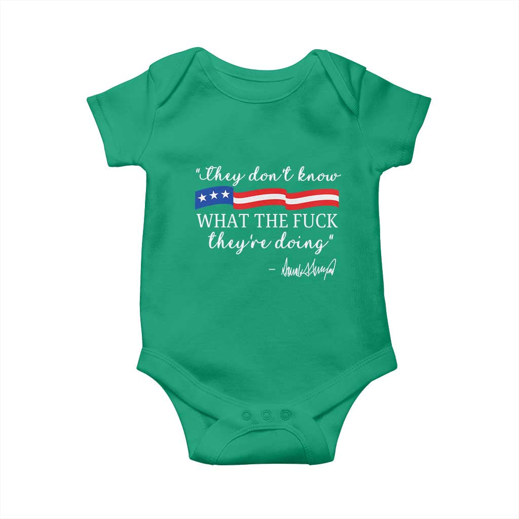 They Dont Know WTF They Are Doing Baby Onesie Red White Blue TS02 Irish Green Print Your Wear