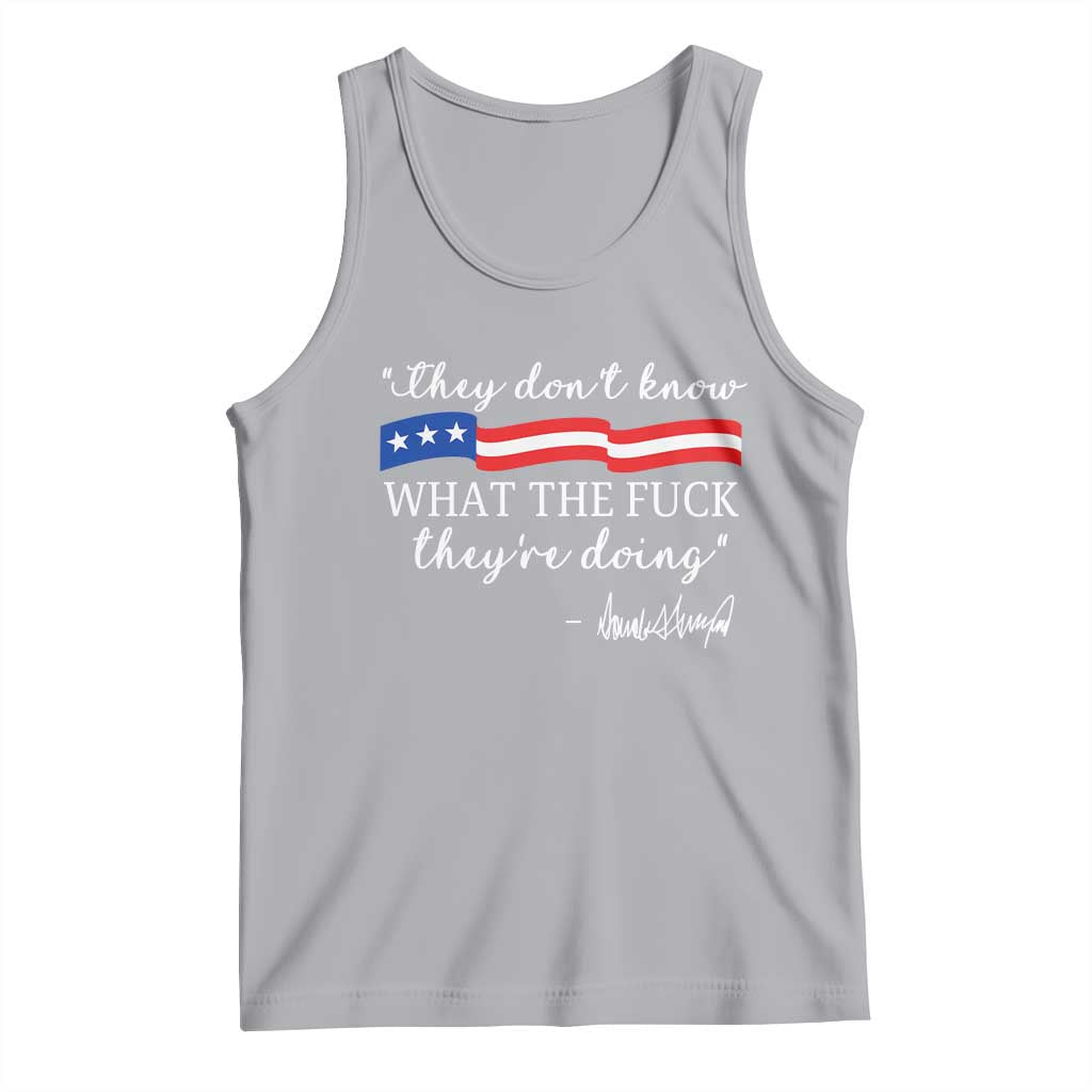 They Dont Know WTF They Are Doing Tank Top Red White Blue TS02 Athletic Heather Print Your Wear