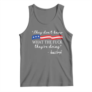 They Dont Know WTF They Are Doing Tank Top Red White Blue TS02 Black Heather Print Your Wear