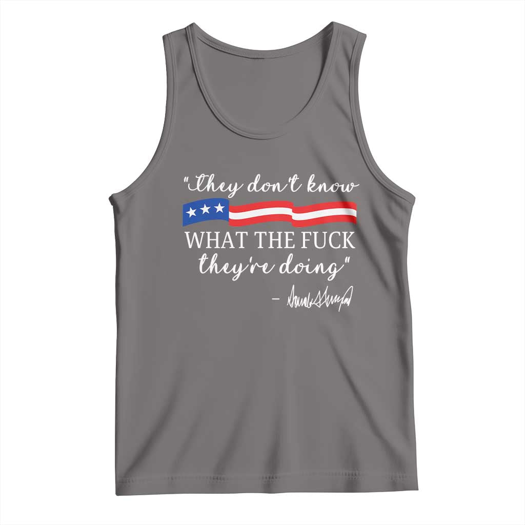 They Dont Know WTF They Are Doing Tank Top Red White Blue TS02 Deep Heather Print Your Wear