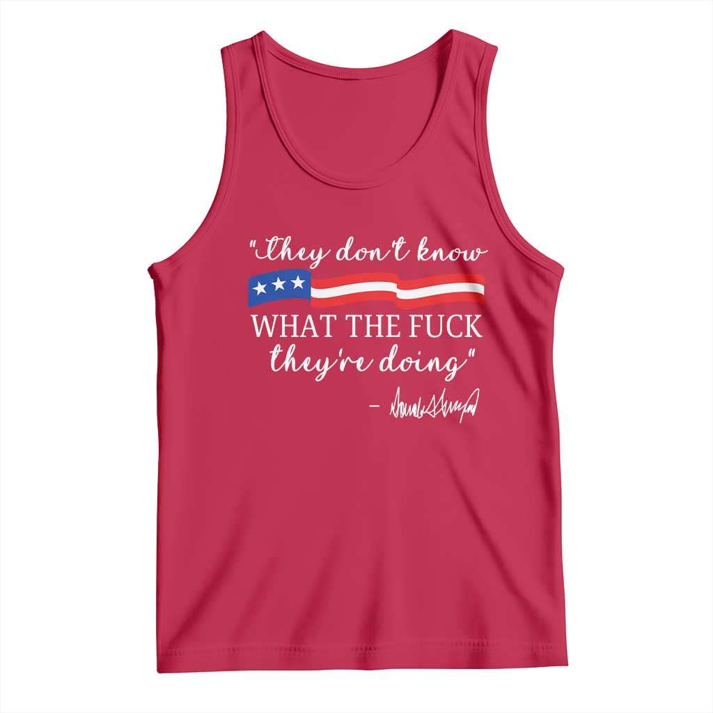 They Dont Know WTF They Are Doing Tank Top Red White Blue TS02 Red Print Your Wear