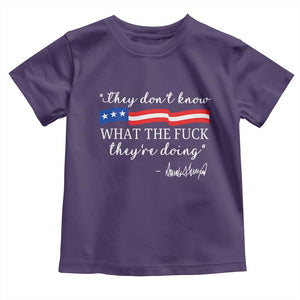 They Dont Know WTF They Are Doing Toddler T Shirt Red White Blue TS02 Purple Print Your Wear