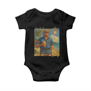 Welcome To Americas Gulf Baby Onesie Funny Trump Americana Retro Summer Vibe TS02 Black Print Your Wear