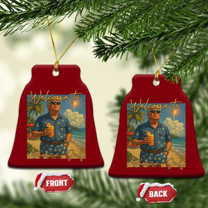 Welcome To Americas Gulf Ceramic Ornament Funny Trump Americana Retro Summer Vibe TS02 Print Your Wear