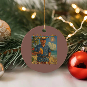 Welcome To Americas Gulf Ceramic Ornament Funny Trump Americana Retro Summer Vibe TS02 1pc Mocha Print Your Wear