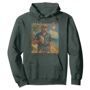 Welcome To Americas Gulf Hoodie Funny Trump Americana Retro Summer Vibe TS02 Dark Forest Green Print Your Wear