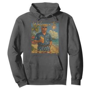 Welcome To Americas Gulf Hoodie Funny Trump Americana Retro Summer Vibe TS02 Dark Heather Print Your Wear