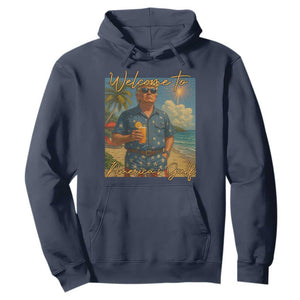 Welcome To Americas Gulf Hoodie Funny Trump Americana Retro Summer Vibe TS02 Navy Print Your Wear