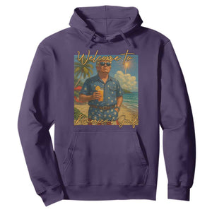 Welcome To Americas Gulf Hoodie Funny Trump Americana Retro Summer Vibe TS02 Purple Print Your Wear