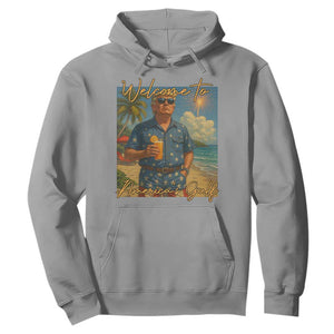 Welcome To Americas Gulf Hoodie Funny Trump Americana Retro Summer Vibe TS02 Sport Gray Print Your Wear