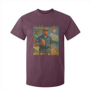 Welcome To Americas Gulf T Shirt For Kid Funny Trump Americana Retro Summer Vibe TS02 Maroon Print Your Wear