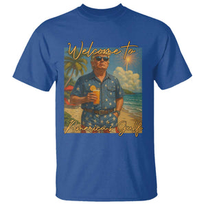 Welcome To Americas Gulf T Shirt Funny Trump Americana Retro Summer Vibe TS02 Royal Blue Print Your Wear
