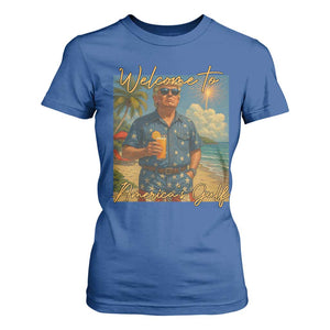 Welcome To Americas Gulf T Shirt For Women Funny Trump Americana Retro Summer Vibe TS02 Royal Blue Print Your Wear
