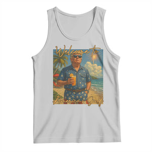 Welcome To Americas Gulf Tank Top Funny Trump Americana Retro Summer Vibe TS02 Ash Print Your Wear