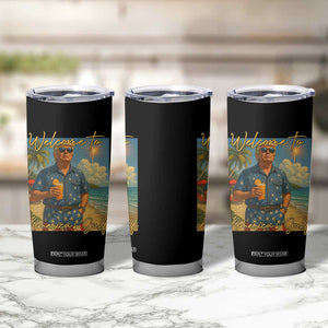Welcome To Americas Gulf Tumbler Cup Funny Trump Americana Retro Summer Vibe TS02 Print Your Wear