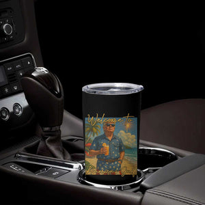 Welcome To Americas Gulf Tumbler Cup Funny Trump Americana Retro Summer Vibe TS02 Print Your Wear