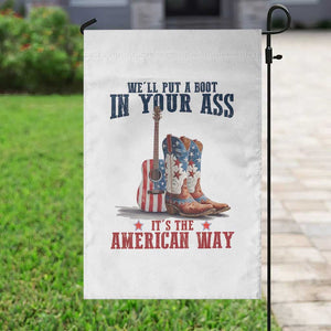 Funny Boot in Your Ass American Way Garden Flag Patriotic Country Style USA Pride TS02 Print Your Wear