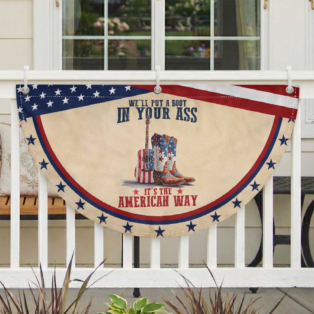 Funny Boot in Your Ass American Way Patriotic Fan Flag Country Style USA Pride