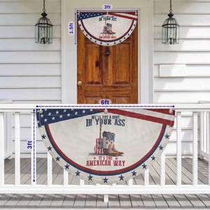 Funny Boot in Your Ass American Way Patriotic Fan Flag Country Style USA Pride