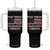 Peace Through Strength Tumbler With Handle Patriotic Midnight Hammer Jet American Flag TS02 One Size: 40 oz Black Print Your Wear