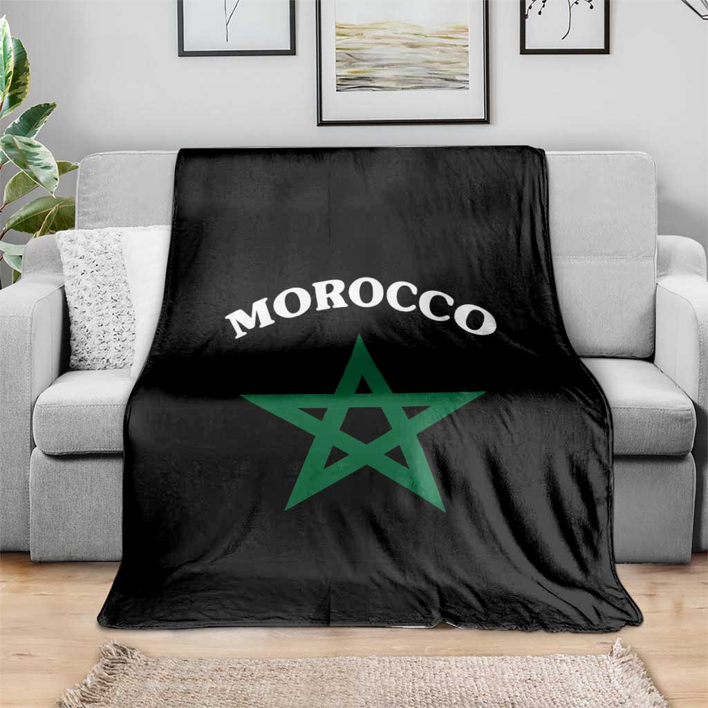 Morocco Pride Flag Star Throw Blanket Patriotic Moroccan Heritage Souvenir TS02 Print Your Wear