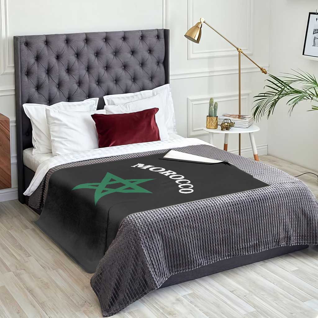 Morocco Pride Flag Star Throw Blanket Patriotic Moroccan Heritage Souvenir TS02 Print Your Wear