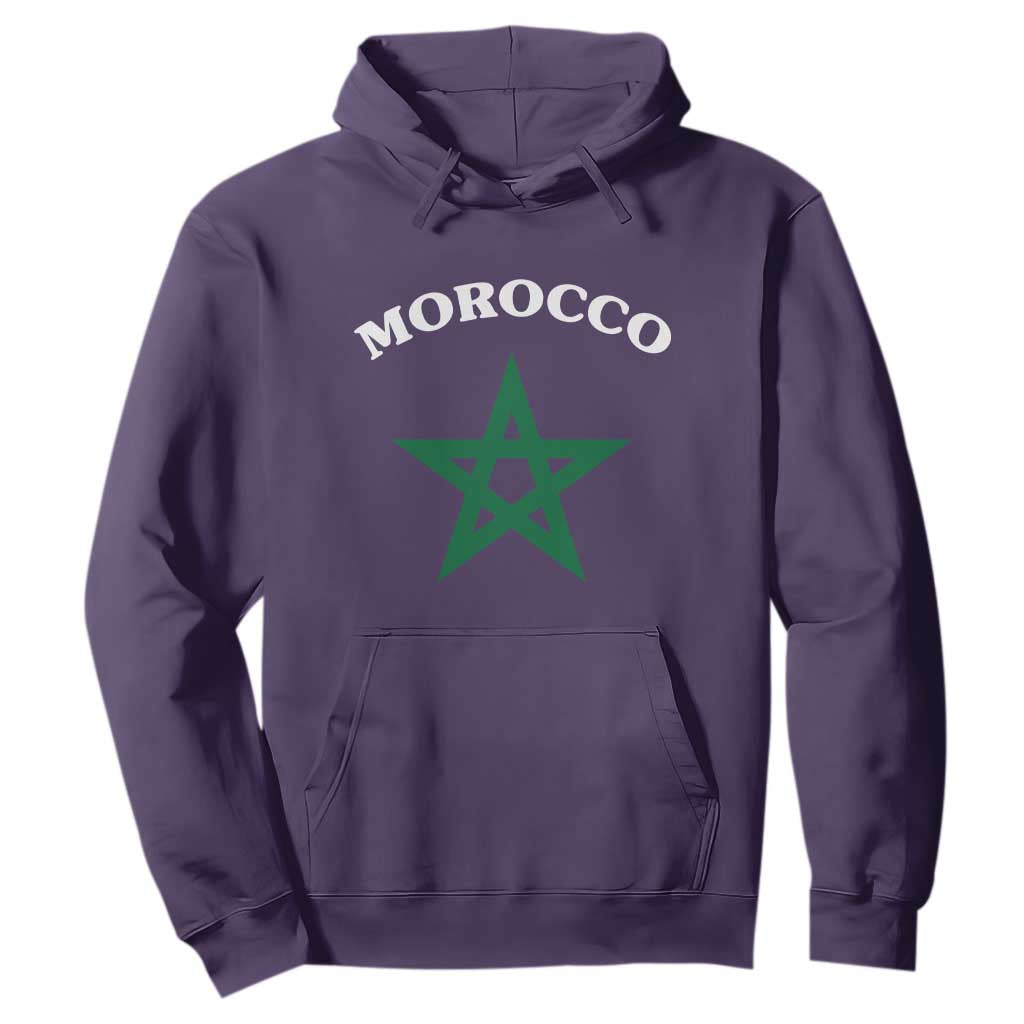 Morocco Pride Flag Star Hoodie Patriotic Moroccan Heritage Souvenir TS02 Purple Print Your Wear