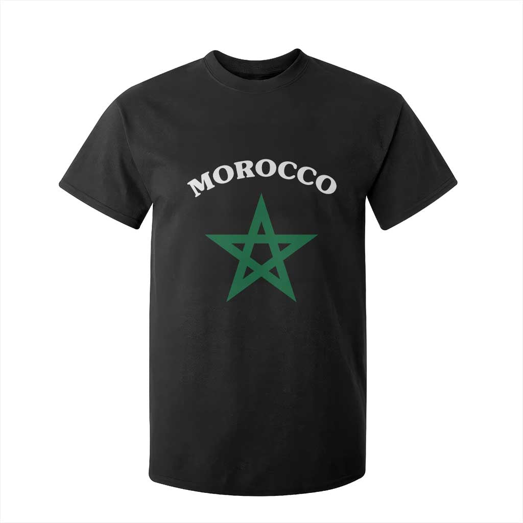 Morocco Pride Flag Star T Shirt For Kid Patriotic Moroccan Heritage Souvenir TS02 Black Print Your Wear