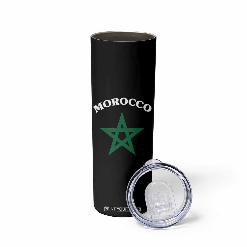 Morocco Pride Flag Star Skinny Tumbler Patriotic Moroccan Heritage Souvenir TS02 Print Your Wear