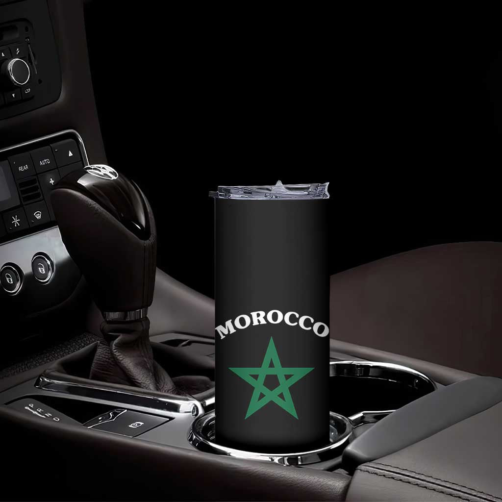 Morocco Pride Flag Star Skinny Tumbler Patriotic Moroccan Heritage Souvenir TS02 Print Your Wear