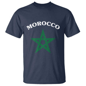 Morocco Pride Flag Star T Shirt Patriotic Moroccan Heritage Souvenir TS02 Navy Print Your Wear