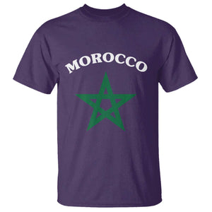 Morocco Pride Flag Star T Shirt Patriotic Moroccan Heritage Souvenir TS02 Purple Print Your Wear