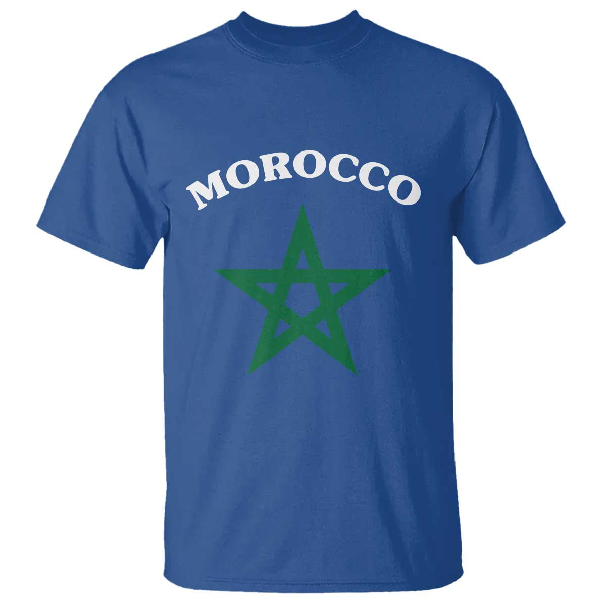Morocco Pride Flag Star T Shirt Patriotic Moroccan Heritage Souvenir TS02 Royal Blue Print Your Wear