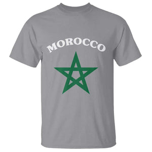 Morocco Pride Flag Star T Shirt Patriotic Moroccan Heritage Souvenir TS02 Sport Gray Print Your Wear