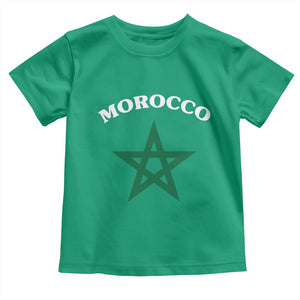 Morocco Pride Flag Star Toddler T Shirt Patriotic Moroccan Heritage Souvenir TS02 Irish Green Print Your Wear