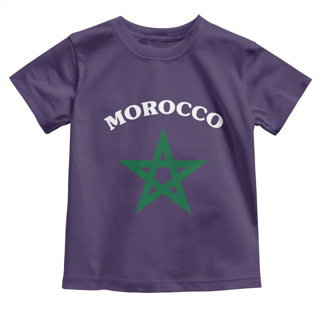 Morocco Pride Flag Star Toddler T Shirt Patriotic Moroccan Heritage Souvenir TS02 Purple Print Your Wear