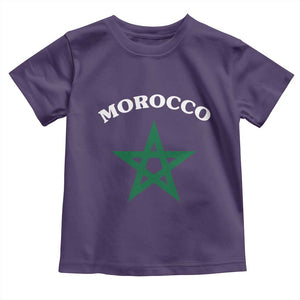 Morocco Pride Flag Star Toddler T Shirt Patriotic Moroccan Heritage Souvenir TS02 Purple Print Your Wear