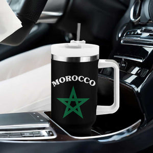 Morocco Pride Flag Star Tumbler With Handle Patriotic Moroccan Heritage Souvenir TS02 Print Your Wear