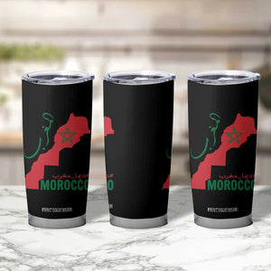 Morocco Map Dima Maghrib with Arabic Calligraphy Tumbler Cup Maghreb Traditional Moroccan Roots Graphic TS02 Print Your Wear