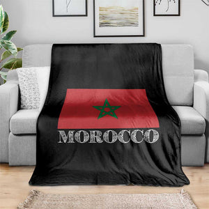 Vintage Morocco Flag Throw Blanket Patriotic Moroccan Pride TS02 Print Your Wear