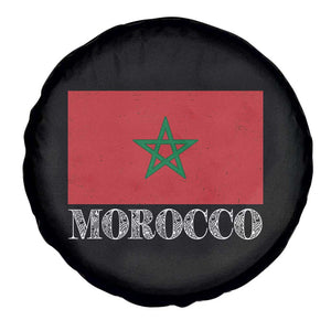 Vintage Morocco Flag Spare Tire Cover Patriotic Moroccan Pride TS02 Print Your Wear